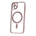 Miniatyrbild 1 av 5: iPhone 15 Pro Max - Elegant Chrome Mjuk Skal MagSafe-kompatibel Rosa guld