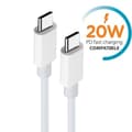 20W USB-C till USB-C PD Snabbladdningskabel – Kompatibel med Samsung, iPhone Vit