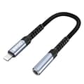 Lightning till 3,5 mm Aux Audio Jack Adapter för iPhone Mobiler - Svart Svart