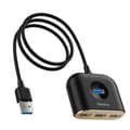 4in1 USB Hub, USB 3.0 BASEUS Square Round Svart