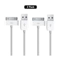 2-PACK iPhone 4s Laddningskabel iPad 1,2,3 /iPod/iPhone 3 ,4 ,4s Vit