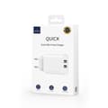 2xUSB WIWU Snabbladdning Väggladdare iPhone, Samsung - Vit Vit