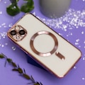 Miniatyrbild 5 av 5: iPhone 15 Pro Max - Elegant Chrome Mjuk Skal MagSafe-kompatibel Rosa guld
