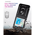 Miniatyrbild 3 av 5: Samsung Galaxy Z Flip 5 - Shockproof Ring Armor Stand Slimmt mobilskal Svart Black