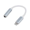 Lightning till 3,5 mm Aux Audio Jack Adapter - Vit Vit