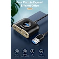 Miniatyrbild 7 av 9: 4in1 USB Hub, USB 3.0 BASEUS Square Round Svart