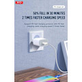 Miniatyrbild 2 av 3: 20W PD USB-C Snabbladdare för iPhone 11/12/13/14, Samsung Vit