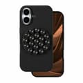 iPhone 16 - Silikonskal med Sugpropp - Svart Svart