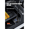 Miniatyrbild 5 av 6: Universal 12W Billaddare Snabbladdning Dual USB 2,4Amp Vit