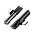 Miniatyrbild 1 av 7: USB-C till 3.5mm / USB-C Audio Adapter Samsung/Andriod Baseus Svart