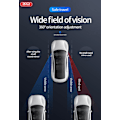 Miniatyrbild 5 av 6: 2-Pack Dödvinkel backspegel 360 rotation Vattentät HD-spegel grå