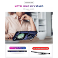 Miniatyrbild 2 av 4: Samsung Galaxy Z flip 4 / Flip 3 - Shockproof Ring Armor Stand mobilskal Svart Svart