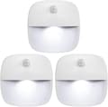Rörelsesensorlampa nattlampa, 3-pack batteridrivna sensorlampor för inomhusbruk
