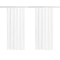 Vattentätt Duschdraperifoder i Tyg, Tvättbart, Lättviktigt Duschdraperifoder, 200x180cm 2st white