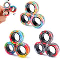 9 stk magnetiske ringer Fidget-leker Voksne Tenåringer Gutter ADHD Angst Magnetiske Fidgets for barn Fidget Spinner-ringer for lindring Gaver til barn