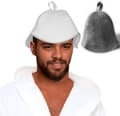 Bastuhätta, för män och kvinnor, handgjord, en storlek passar alla, (2-pack)