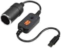 Miniatyrbillede 1 af 5: USB-C han til 12V bil cigarettænderstik – Type-C til cigarettænder adapter konverterkabel med voltmeterdisplay, justerbar (5V/9V/12V, 30 cm