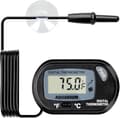 Akvarietermometer – Digital LCD-akvarietermometer med sugkopp och nedsänkningssond för akvarier och terrarier