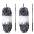 Mikrofiber Dammvippa med 2,5 m Förlängningsbart Skaft, 2-pack