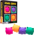 Squishy, 4-pack sockerbollsdesigner, ångestlindrande klämleksak för sensorisk lek, sensorisk fidget, långsamt stigande squishy stressbollar