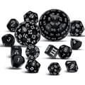15-delt komplett polyedrisk terningesett med D3 til D100 for D&D, MTG RPG bordrollespill-rx