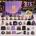 KPOP Gruppe Julekalender 2026, Akryl Nedtællings-Blindbox med 24 Rum, BTS3 BTS3