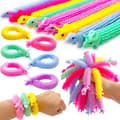 40-pack stretchiga snörfidgetleksaker, dinosauriesensoriska snörleksaker, snörfidgetleksaker för barn och vuxna stresslindring, festgåvor