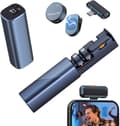 Trådløs Lavalier Mikrofon til iPhone Android, Mini Clip-on/Magnetisk Mikrofon med 3-tilstands Støjreduktion, 30M Rækkevidde, 30H Batteriopladningsetui til