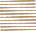 Ubehandlet Perlet Trelist, 10 stk DIY Dekorativ List for Møbler og Vegger, 14×7×400mm 10 stk