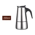 Mokapot i rustfritt stål, 4 kopper 200 ml, for gass, elektriske, keramiske ovner og camping