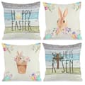 4 st Gårdshus Påskkuddar Kuddfodral, 45x45cm Mjuka Sängkuddfodral för Soffa Säng Vardagsrum Sovrum 4Pcs-45x45cm