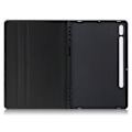Miniatyrbilde 3 av 5: Soft Shell med Penn-spor Sutur Lærveske Nettbrett Datamaskin Beskyttelsesdeksel 11 Tommer Passer Tab S7 Svart
