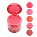 Miniatyrbillede 4 af 5: 5-i-1 Vandtæt Blush 5-Farve Blusher Palette med Børste Spejl Flydende Blush Fersken