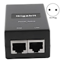 Miniatyrbilde 4 av 5: Gigabit POE-injektor 10/100/1000 Mbps/1G/2G Kompatibel IEEE802.3Af/At Passiv Strømforsyning for POE-enhet EU-plugg