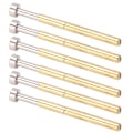Miniatyrbillede 5 af 5: 100 stk. Pogo Pin Fladt Hoved Fjeder Test Probe Messing Materiale 2,36 mm/0,1 tommer Rørdiameter 34 mm/1,3 tommer PCB Testprober
