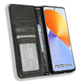 Pikkukuva 2 / 5: Infinix Note 30 Pro 4G X678B -puhelimelle magneettinen PU-nahkakotelo, kääntyvä jalusta, lompakkokotelo Black