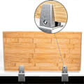 Miniatyrbilde 5 av 5: Justerbar Sneeze Guard Støtteklips i Aluminium Uten Hull, Skilleveggklips for 1/8 til 1 Tomme Paneler, Egnet for Akryl A