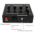Miniatyrbillede 5 af 5: Balanceret Dynamisk Mikrofonforstærker Musik Lydforstærker MIC-60 med 48V Fantomstrøm med 3,5 mm Kabel