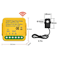 Miniatyrbild 2 av 5: Tuya Wifi Smart Strömmätare med Strömtransformator Sensor Clamp 80A Energimätare, 2CH