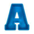 Miniatyrbillede 2 af 3: Alphabet Kagebageform Engelsk Bogstav Silikoneform 3d Alfabet Bogstav A