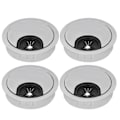 Miniatyrbillede 1 af 5: 4 Sæt Skrivebordskabel Lednings Grommet PC Computer Skrivebord Ledning Grommet Kabelhul Dæk Organisatorer50 Børstet