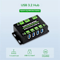 Miniatyrbild 5 av 5: USB3.2 HUB 4U Utökad 4-vägs USB 3.2Gen1 Gränssnitt 5Gbps Industriell HUB Adapter Kompatibel med MacOS