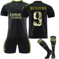 Miniatyrbild 1 av 2: 2022 Golden Globe-vinnare Golden Fotbollströja Set No.9 Benzema style4 22 (120-130cm)