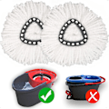 Miniatyrbild 1 av 5: 2/3-pack mopphuvuden, kompatibla med O Cedar Easywring Spin Mop - mikrofiber, djuprengöring, maskintvättbara och enkla att byta 2 Count