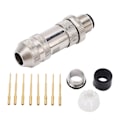Miniatyrbillede 1 af 5: M12 8-benet sensorstik lige han luftfartskabel stik adapter terminal fittings til bil autocamper båd