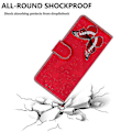 Miniatyrbilde 3 av 5: Deksel til Nokia X10/ X20 Sommerfugl Cover Premium Lær Magnetisk - Rosa Red