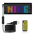 Miniatyrbillede 1 af 5: LED Bilskilt Fuld Farve Display USB Drevet IP65 Vandtæt Let at Installere Ultratynd Blød Fleksibel Skærm Bilindretning