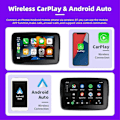 Miniatyrbilde 4 av 5: 5-tommers motorsykkel trådløs Carplay Android Auto bærbar navigasjons GPS-skjerm motorsykkel vanntett display