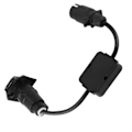 Miniatyrbilde 3 av 5: Tilhengerkontakt Lys Kabel Konverter Adapter Europeisk 7-Pin til Amerikansk 7-veis Plugg