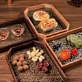 Miniatyrbilde 2 av 5: Glass Multipurpose Kopp & Krus Holder Fat Skrivebordsorganisator Frukt Snack Brett for Skrivebord Baderom Bord Kjøkken Fester D